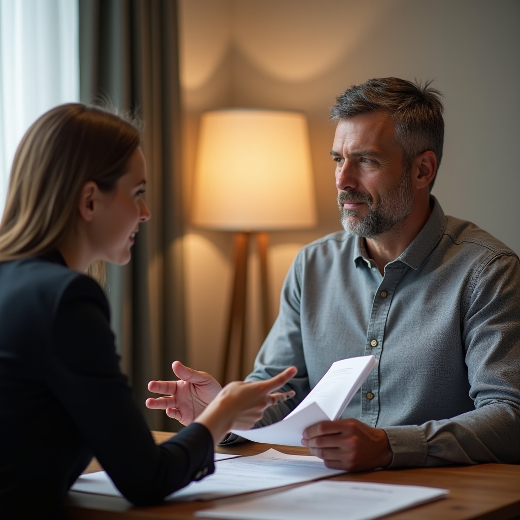 Konzultant objašnjava sustav organizacije dokumentacije klijentu